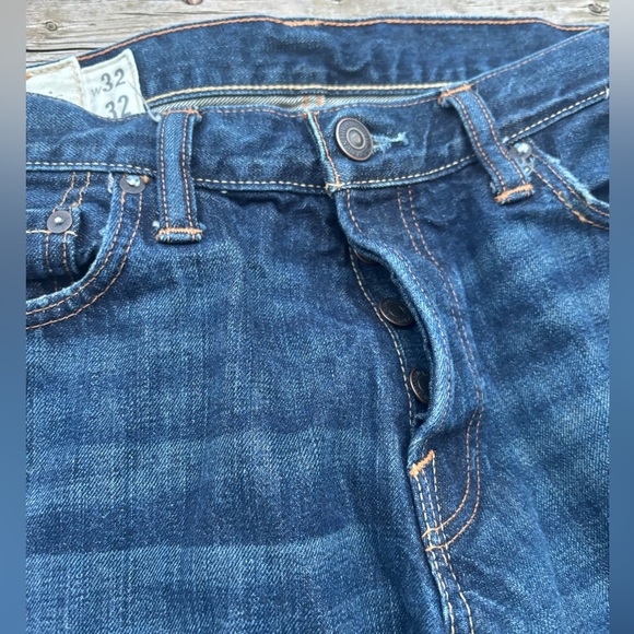 Vintage Y2K Abercrombie & Fitch Low Rise Slim Boot Button Fly Men's Jeans 32x32 - Picture 3 of 10
